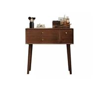 Mesa de maquillaje de madera maciza con cajones, tocador compacto para apartamentos pequeños, elegante escritorio de dormitorio, mesa de tocador simple para un cambio de imagen elegante