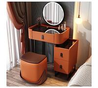 Mesa de maquillaje iluminada con espejo, 3 modos de iluminación, cajones y gabinete, perfecta para mujeres y niñas, elegante estación de belleza para uso doméstico