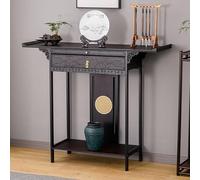 Mesa de meditación budista con almacenamiento, soporte de oración portátil para santuarios del hogar, templos y salas de estar