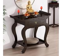 Mesa de meditación con almacenamiento extraíble, armario de altar con cajones para salón, dormitorio, oficina, ideal para mindfulness y relajación