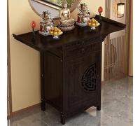 Mesa de meditación con almacenamiento, soporte de incienso para el hogar, santuario personal y gabinete de ofrendas para el Día de Muertos y tradiciones chinas