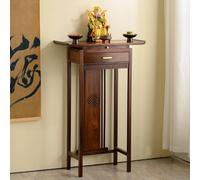 Mesa de meditación con estatuas de Buda, estante retráctil,altar doméstico para oración con cajones,mesa budista vintage,estante para altar de iglesias y santuarios,para estatuas de Buda y ofrendas.