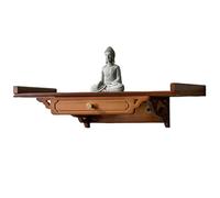 Mesa de meditación de altar de Buda, santuario personal montado en la pared con bandeja telescópica, estante de ofrenda de oración, pedestal de exhibición Guanyin, soporte Pooja para prácticas