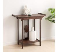 Mesa de meditación de bambú para oración y espacios zen, ideal para la atención plena y la práctica espiritual en salas de estar