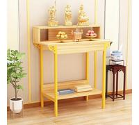 Mesa de Meditación de Estilo Chino Zen Puja de 3 Niveles,118cm de Altura Altar Personal, Mesa Elevada para Oraciones Sacrificios, para Salón, Oficina Espacio de Meditación Hogar-natural 2||60cm