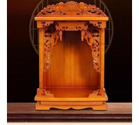 Mesa de meditación de madera maciza, altar budista montado en la pared, estante de estilo chino retro, santuario de escritorio para sala de estar o dormitorio