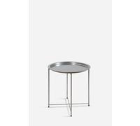MESA DE METAL PLEGABLE REDONDA GRIS D.47X50,5 cm