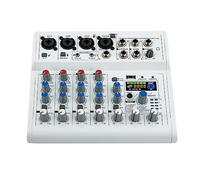 Mesa de mezclas de 7 canales con Bluetooth y 88 efectos, interfaz de audio USB, alimentación fantasma de 48 V, para actuaciones escénicas, actividades comerciales, transmisión en directo, grabación y