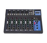 Mesa de mezclas de audio digital con conexión USB, consola de sonido, mezclador en vivo, estudio, DJ, mezclador de amplificador, canal estéreo mono, puerto de mezcla de música, consola de mezclas