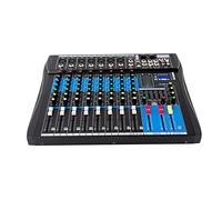 Mesa de mezclas digital profesional con entrada USB Bluetooth MP3 y alimentación fantasma de 48 V, tarjeta de sonido compacta para DJ Studio Streaming y grabaciones en vivo (8 canales)