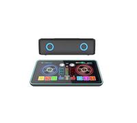 Mesa de mezclas DJ - Con altavoces potentes incorporados - Diseño de Tablet - Mezclador de sonidos - 3 funciones - Compatible con teléfono móvil - Piano integrado - Panel de control digital (8640)