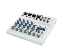 Mesa de mezclas estéreo en vivo de 7 canales con 88 procesadores de efectos digitales, mezclador de sonido profesional con Bluetooth y interfaz USB, 48 V de alimentación fantasma, DJ estéreo, mesa de