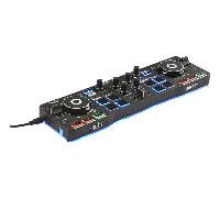 Hercules DJControl Starlight - Controladora DJ USB portatil de 2 pistas y 8 Pads, software Serato DJ Lite, para PC y MAC
