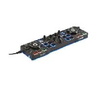 Hercules DJControl Starlight - Controladora DJ USB portatil de 2 pistas y 8 Pads, software Serato DJ Lite, para PC y MAC
