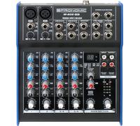 Mesa de Mezclas Pronomic M-602FX Live/Studio con procesador digital de multiefectos de 24bit (2 canales mono XLR/jack, 2 canales estéreo, ecualizador de 3 bandas, alimentación phantom de 48V)