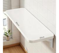 Mesa De Montada En La Pared Escritorio, Incluye Soporte y Tornillos | Estantes para plantas de ventana, Instalación mediante perforación para Comedor, Habitación, Estudio, 15-30kg(White,80X20CM)