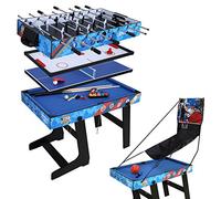 Mesa de Multijuegos 5 en 1, Futbolín, Hockey, Pingpong, Billar, Baloncesto, 4 Pies, 123.5 * 60.5 * 81.5 cm