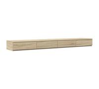vidaXL Mesita de noche contemporánea de roble Sonoma con 4 cajones | Mesita de noche moderna de MDF para almacenamiento en el dormitorio muebles interiores elegantes montaje fácil incluidos mesa