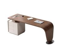 Mesa De Oficina Escritorio de madera maciza de Color nogal, escritorio nórdico chino Boss, escritorio for ordenador, escritorio moderno de lujo for casa, escritorio de estudio Escritorio Con Almacenam