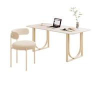 Mesa De Oficina Escritorio de tablero de roca francés, escritorio for dormitorio en casa, escritorio for ordenador, sala de estar, mesa de té blanca, mesa de comedor Escritorio Con Almacenamiento(180*