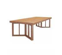 Mesa De Oficina Mesa de conferencia de madera maciza Simple y moderna, mesa de negociación de troncos, mesa de ordenador Rectangular for oficina, banco de trabajo, escritorio largo Escritorio Con Alma