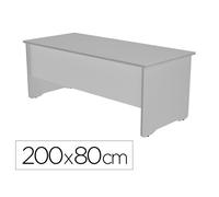 Mesa De Oficina Rocada Work 2004Ab02 Aluminio/Gris 200X80 Cm