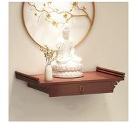 Mesa de ofrenda de estatua de Buda, estante de altar personal montado en la pared, soporte de exhibición de metal para escultura de Buda, decoración espiritual del hogar