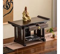 Mesa de ofrenda de estatua de Santuario de Buda, estante de altar budista chino para meditación e incienso, solución compacta de almacenamiento de Puja