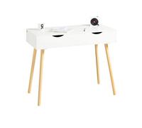 Mesa de ordenador con 2 cajones,mesa de escritorio fwt40-wn sobuy es