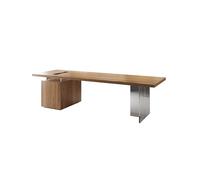 Mesa de ordenador, mesa de oficina, banco de trabajo de madera maciza simple para espacios pequeños, escritorio de tutor independiente individual moderno, adecuado para estudios, escritorio de vanidad