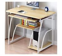Mesa de ordenador Mesa sencilla for PC, escritorio for ordenador portátil con estante de almacenamiento, escritorio de estudio for oficina en casa, estación de trabajo for PC con soporte for CPU y ban