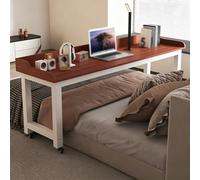 Mesa de Ordenador Portátil para Cama y Sofá Tablero Artificial Tubo de Acero Galvanizado Escritorio sobre La Cama con Deflector Escritorio Móvil para Trabajar, Leer y Comer(C,140x50x80cm)