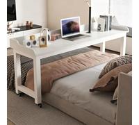 Mesa de Ordenador Portátil para Cama y Sofá Tablero Artificial Tubo de Acero Galvanizado Escritorio sobre La Cama con Deflector Escritorio Móvil para Trabajar, Leer y Comer(A,100x50x80cm)