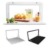 Mesa de Pared Plegable con Cerradura para RV y Camper, Escritorio de aleación de Aluminio de Ahorro de Espacio de 500x350mm con Montaje Seguro para picnics de Camping al Aire Libre Negro