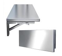 Mesa de pared plegable de acero inoxidable 201 que ahorra espacio, versátil estante de pared para cocina, escritorio plegable, mesa de comedor (50 x 35 cm), ideal para espacios pequeños