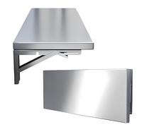 Mesa de pared plegable de acero inoxidable, estación de preparación de camiones de alimentos, mesa de cocina que ahorra espacio para restaurante, garaje o patio, 120 x 30 cm