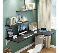 Mesa de pared plegable de esquina montada en la pared, mesa de comedor con hojas caídas que ahorra espacio, escritorio de cocina y oficina en casa, mesa auxiliar versátil de doble soporte para