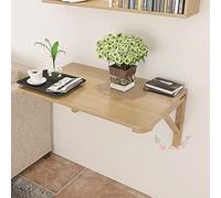Mesa de pared plegable de madera con hoja caída, ahorro de espacio, 120 x 50 cm / 47x20in, diseño para cocina, sala de estar, dormitorio, oficina, lavandería, niños, mesa pequeña multifuncional
