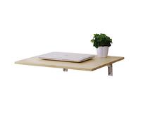 Mesa de pared plegable de madera maciza, mesa de comedor y escritorio para laptop, para estudio, lavandería o banco de trabajo