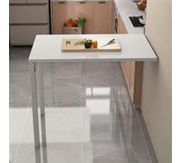 Mesa de Pared Plegable, Escritorio de Pared Abatible de Madera de Pino, Mesa Escamoteable para Espacios Pequeños, Multifunción para Oficina, Cocina, Lavandería, Dormitorio(White,90x50cm(35.4x19.7in))