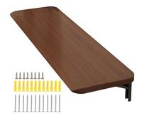 Mesa de pared plegable multifuncional para ahorrar espacio, 30 x 80 cm, mesa de comedor y ocio con accesorios, color marrón, perfecta para espacios pequeños