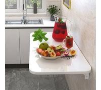 Mesa de pared plegable para lavandería, escritorio desplegable delgado y largo que ahorra espacio, mesa de comedor flotante resistente, escritorio plegable para computadora para espacios pequeños