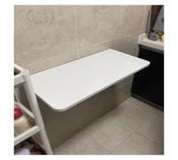 Mesa de pared plegable y escritorio para garaje, hogar, oficina, lavandería, bar, cocina, comedor, color blanco (31.5 x 11.8 pulgadas), ahorro de espacio, diseño versátil