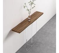 Mesa de Pasillo, Consola Delgada, Estante para sofá, Consola con Respaldo, Mesa de Entrada Estrecha, Escritorio de Madera Maciza, Estilo Moderno, Decorativa, Larga, Mesa Auxiliar con Patas.