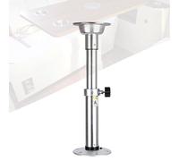Mesa de pedestal ajustable para RV y barco, base de soporte de aleación de aluminio con marco telescópico, rango de altura de 20 a 28 pulgadas, patas desmontables para uso marino