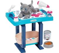 Mesa de peluquería Ecoiffier Azul con Gato de Peluche y 18 Accesorios