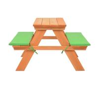 Mesa de pícnic infantil con bancos madera de abeto 89x79x50 cm vidaxl