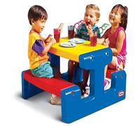 Mesa de Picnic Little Tikes (Primaria) - Capacidad para 4 - Para Tareas, Proyectos y Juegos - Colores Primarios