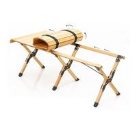 Mesa de picnic plegable portátil - Mesa de comedor de madera ligera al aire libre fácil de montar para acampar a la parrilla y picnics - Diseño compacto para viajes (M)