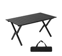 Mesa de picnic portátil al aire libre, acero al carbono, resistente a los arañazos, con bolsa de transporte, ideal para fiestas en el jardín, camping y viajes a la playa, tamaño: 90 x 60 x 45 cm